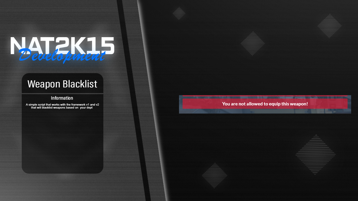 FiveM Weapon Blacklist
