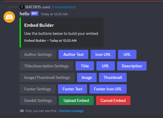 Discord Embed Builder
